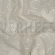 COTTON VOILE HEARTS ECRU (thumbnail) #2