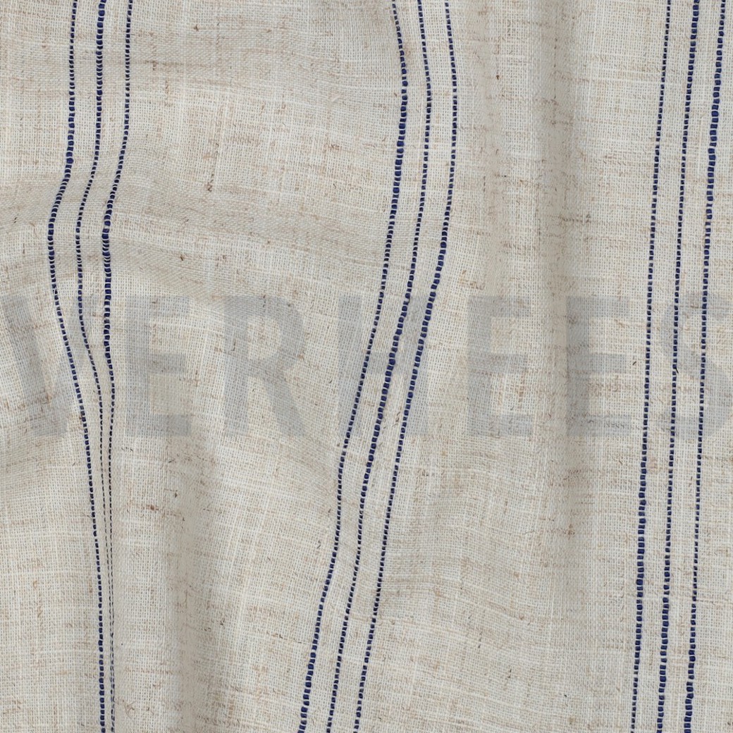 LINEN VISCOSE STRIPES BLUE #2