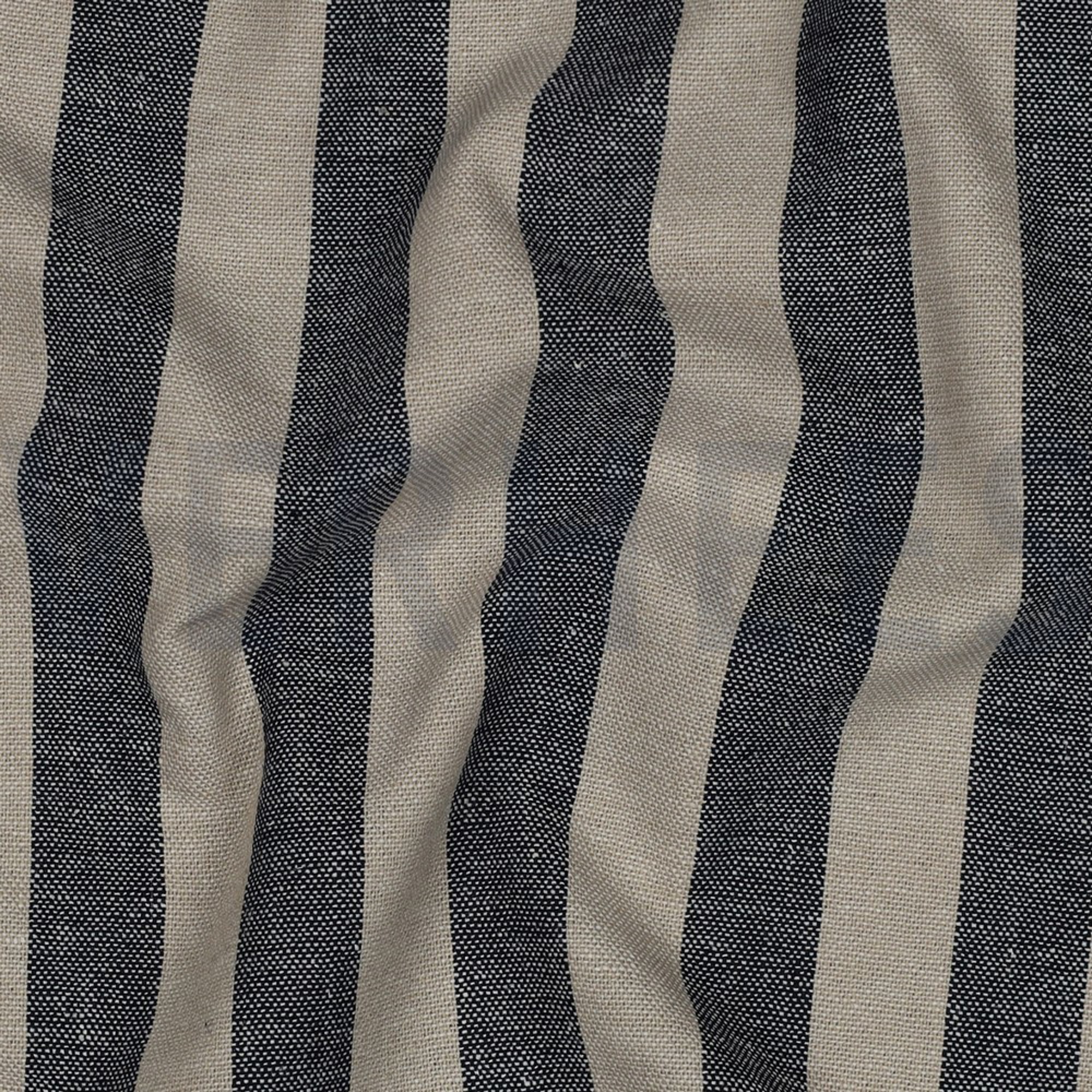 LINEN VISCOSE YARN DYED STRIPES NAVY (high resolution) #2