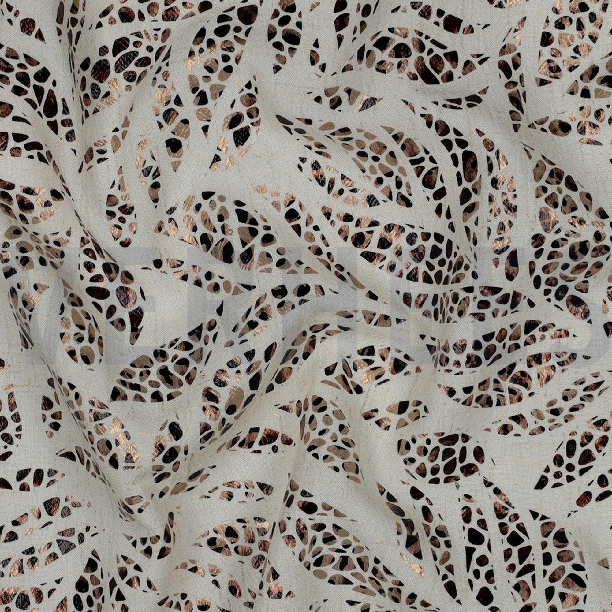 LINEN VISCOSE FOIL LEAVES BRONZE (high resolution) #2