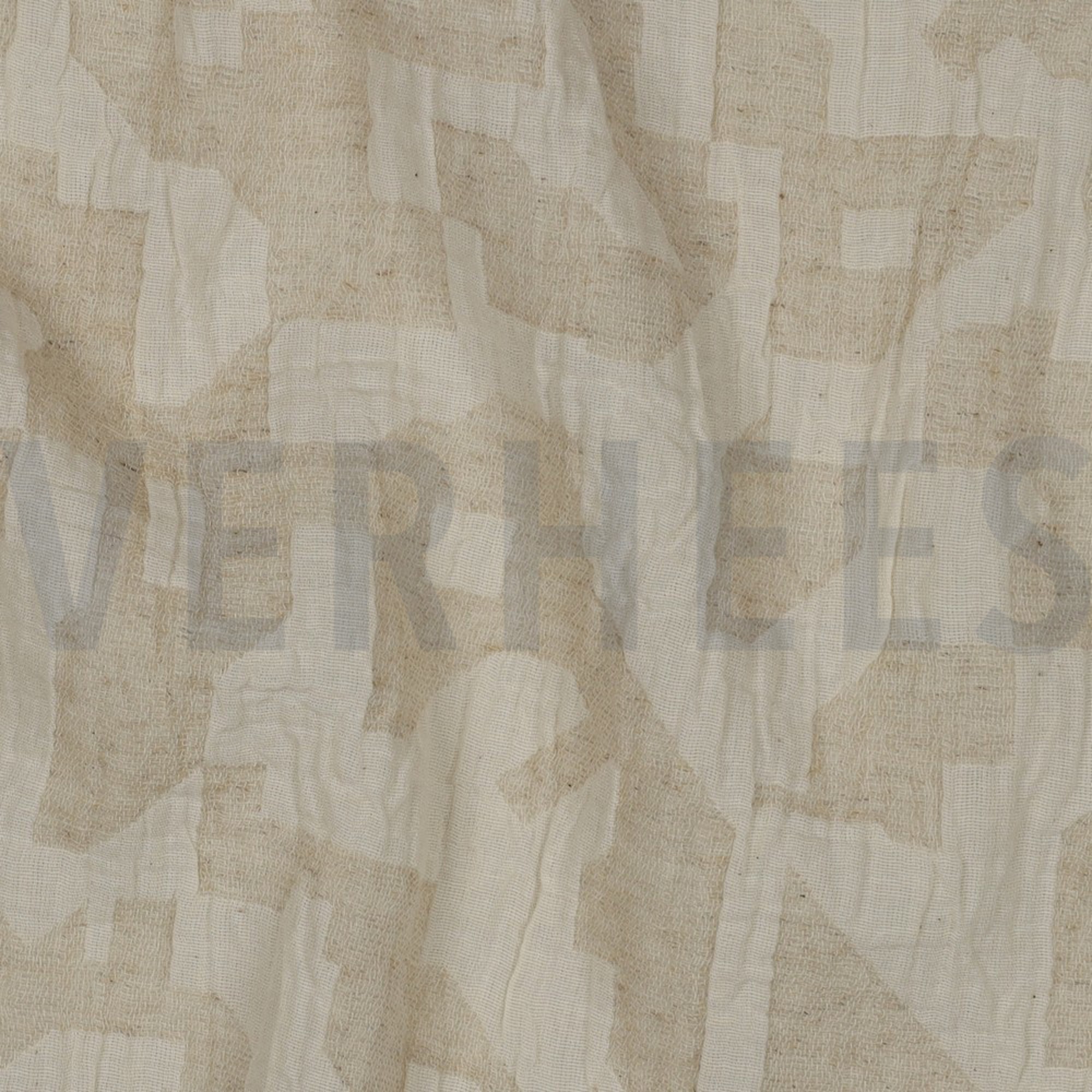 LINEN COTTON JACQUARD ABSTRACT NATURAL (high resolution) #2