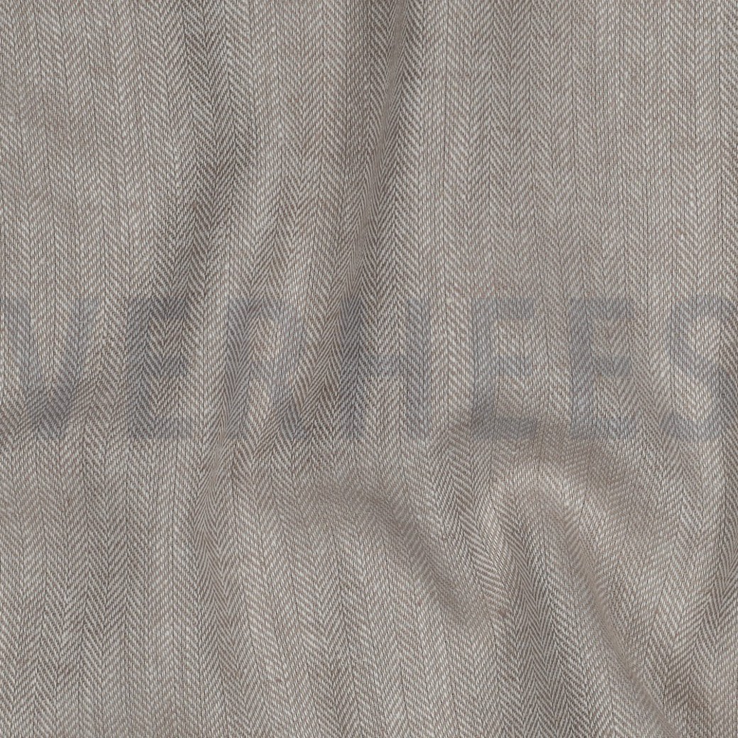 LINEN COTTON HERRINGBONE BEIGE #2