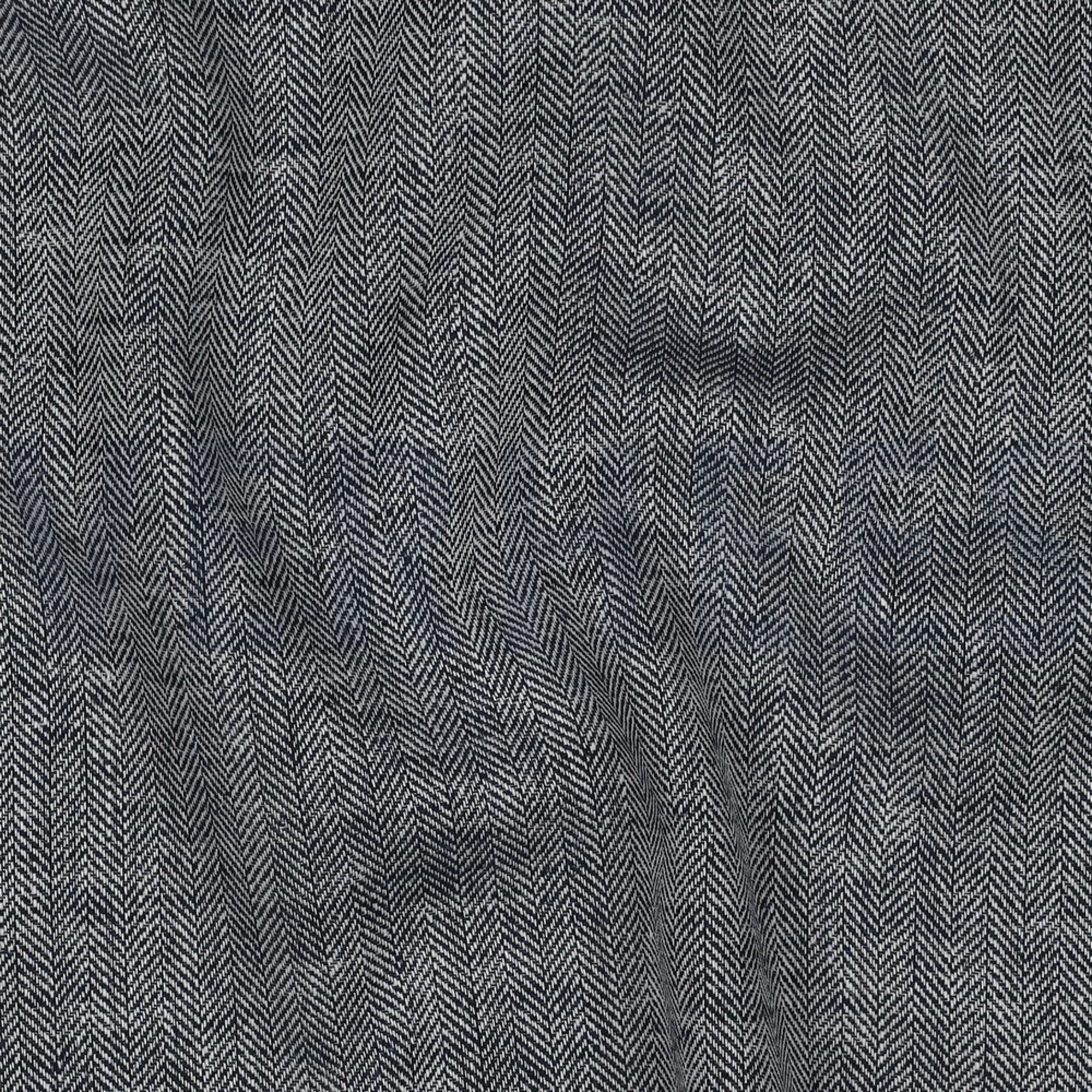 LINEN COTTON HERRINGBONE NAVY (high resolution) #2
