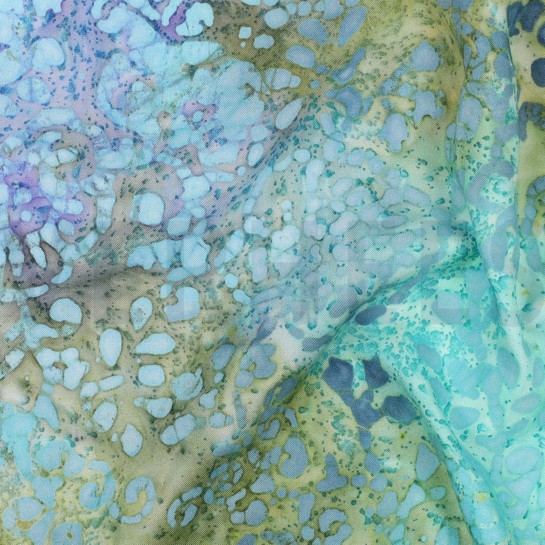 HANDCRAFTED BATIK VISCOSE TURQUOISE #7