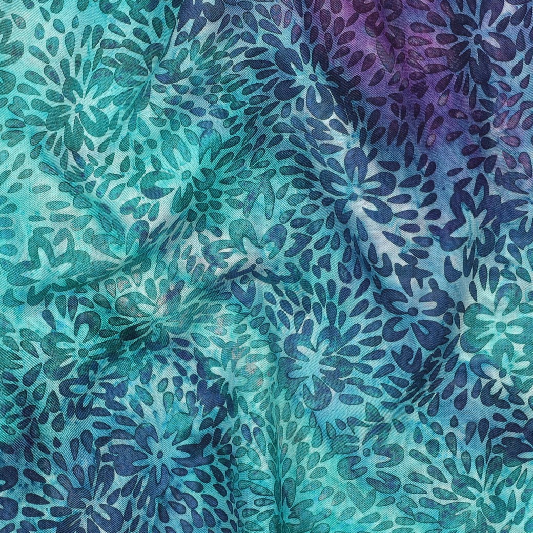 HANDCRAFTED BATIK VISCOSE TURQUOISE #2