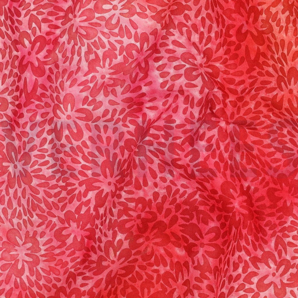 HANDCRAFTED BATIK VISCOSE RED #2