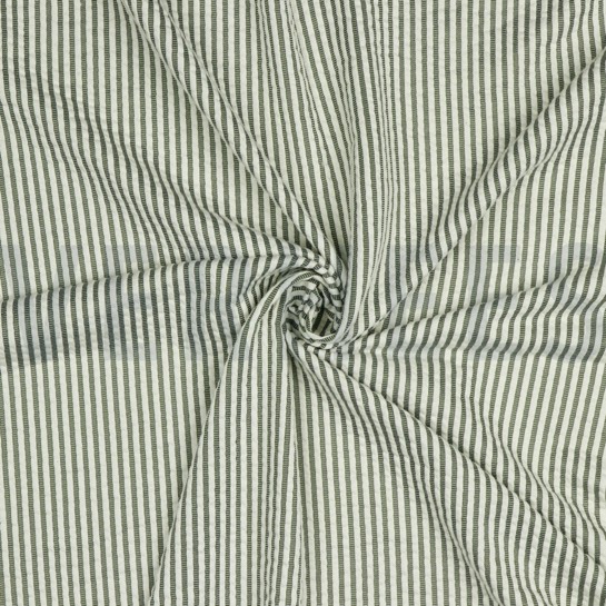 JERSEY JACQUARD STREIFEN ARMEEGRÜN #7