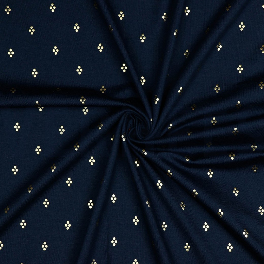 JERSEY FOIL DOTS NAVY #2