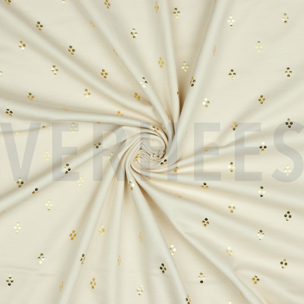 JERSEY FOIL DOTS SAND #2
