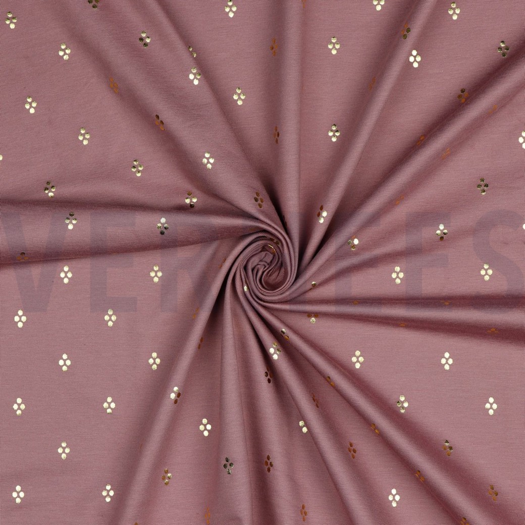 JERSEY FOIL DOTS MAUVE #2