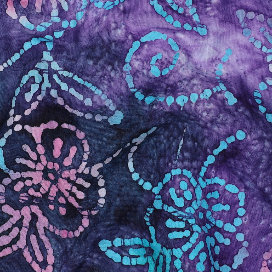 HANDCRAFTED BATIK COTTON PURPLE #2