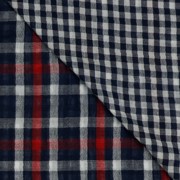 DOUBLE GAUZE DOUBLE SIDED CHECKS NAVY (thumbnail) #2