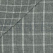 DOUBLE GAUZE MELANGE DOUBLE SIDED CHECK LIGHT GREY MELANGE (thumbnail) #2