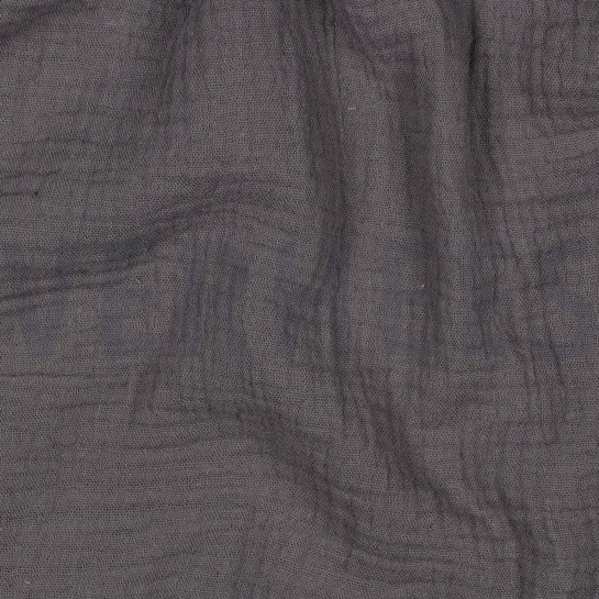 DOUBLE GAUZE GOTS DARK GREY #7