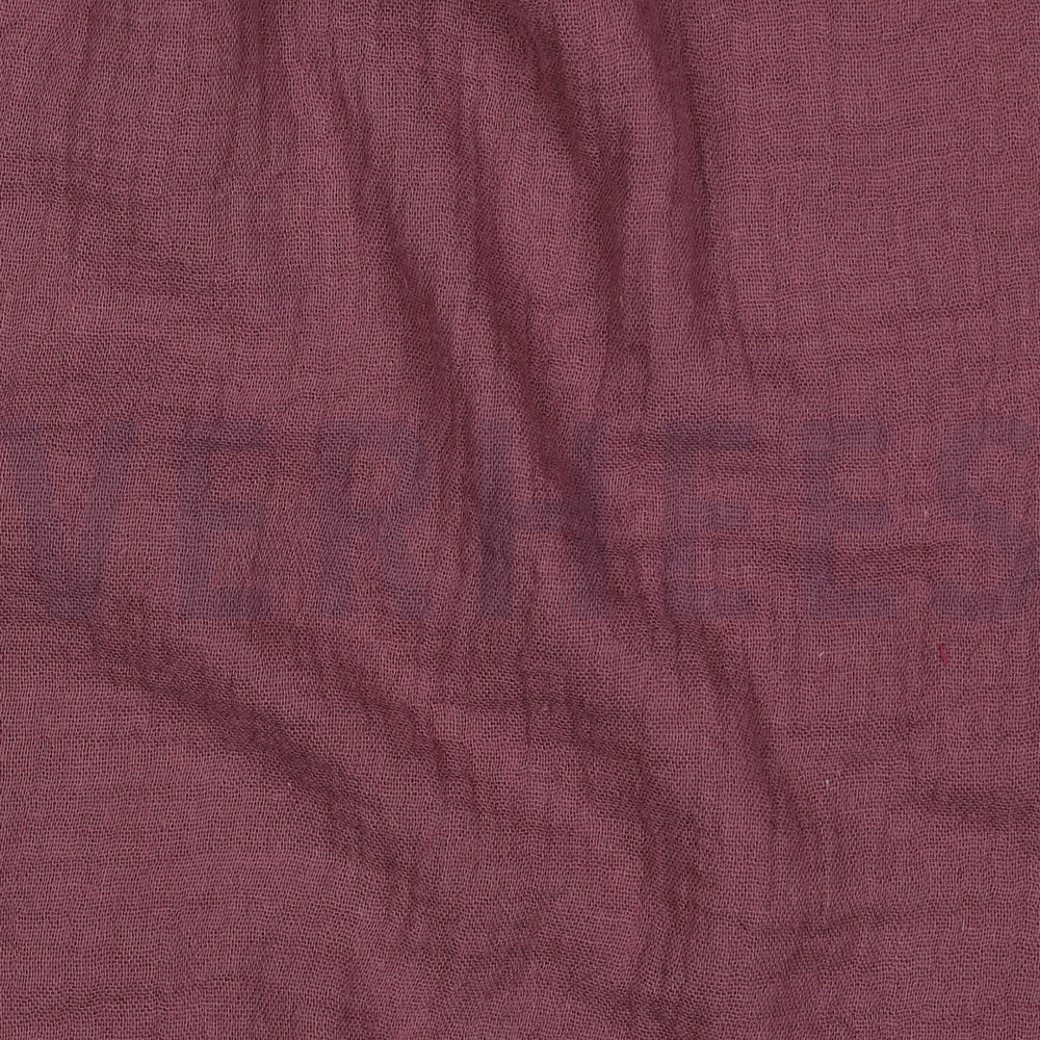 DOUBLE GAUZE GOTS AUBERGINE #2