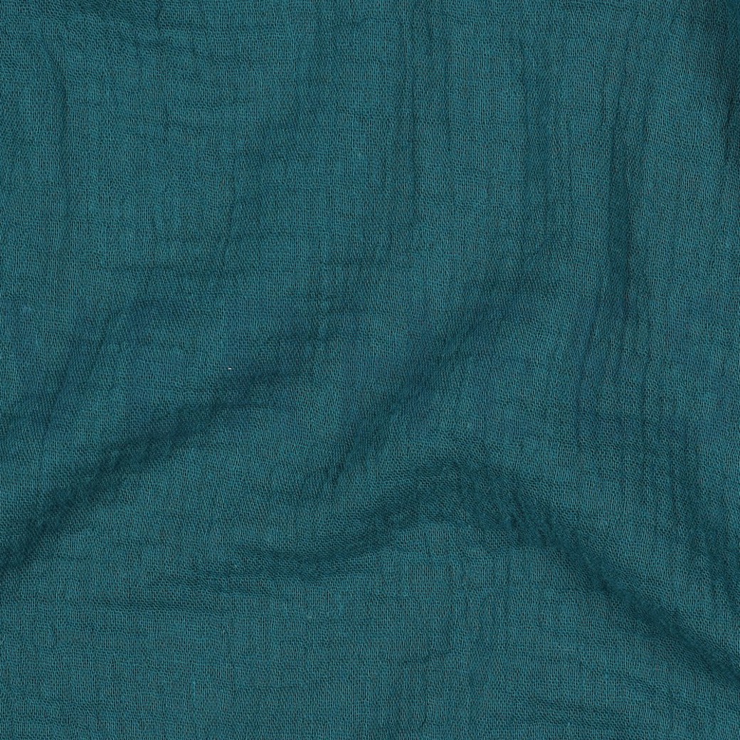 DOUBLE GAUZE GOTS DARK CYAN #2