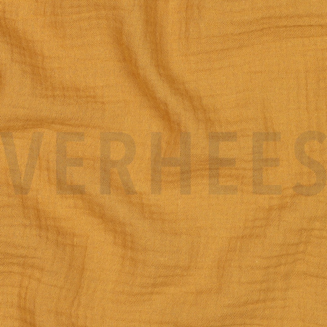 DOUBLE GAUZE GOTS DARK OCHRE #2