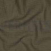 DOUBLE GAUZE GOTS DARK MOSS GREEN (thumbnail) #2