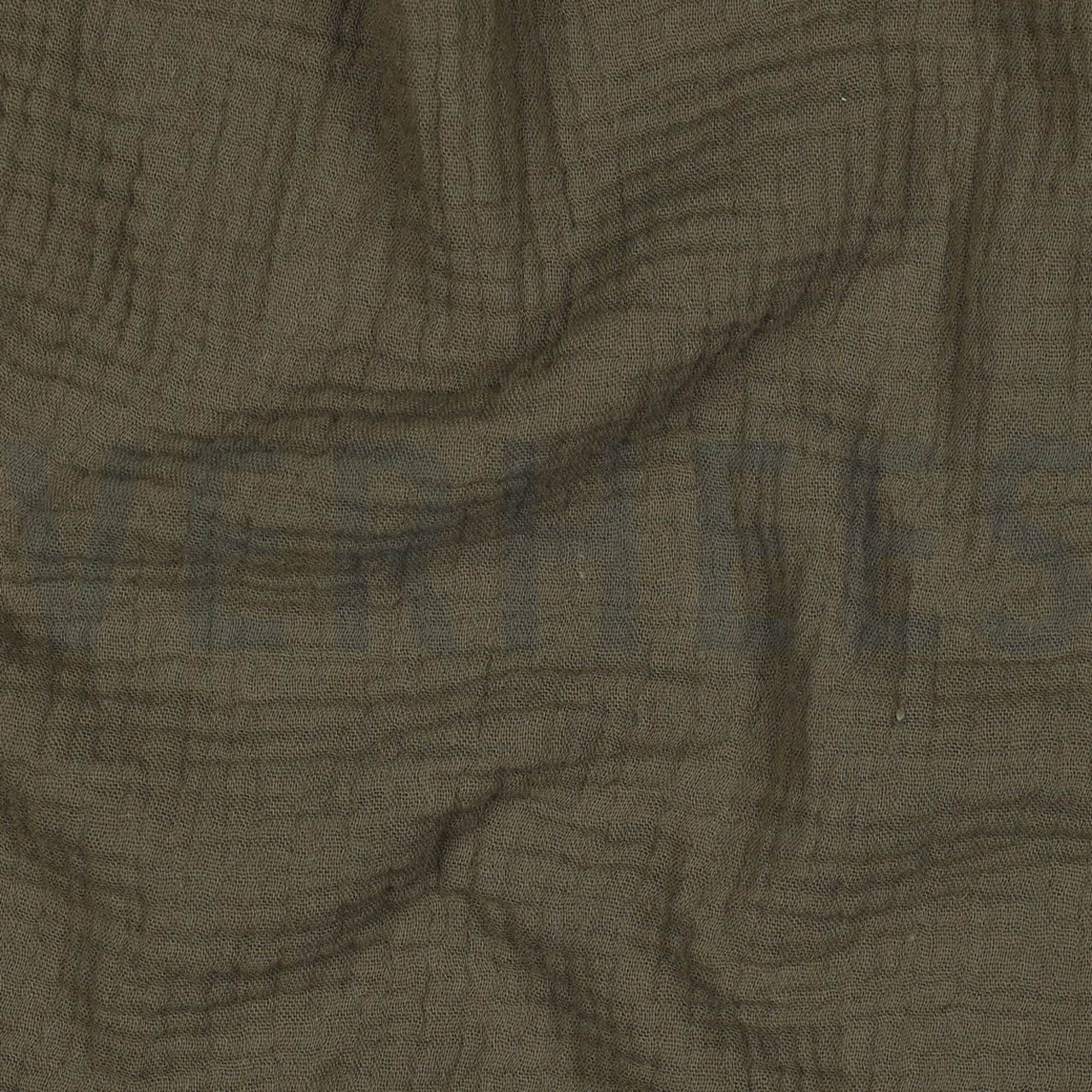 DOUBLE GAUZE GOTS DARK MOSS GREEN (high resolution) #2