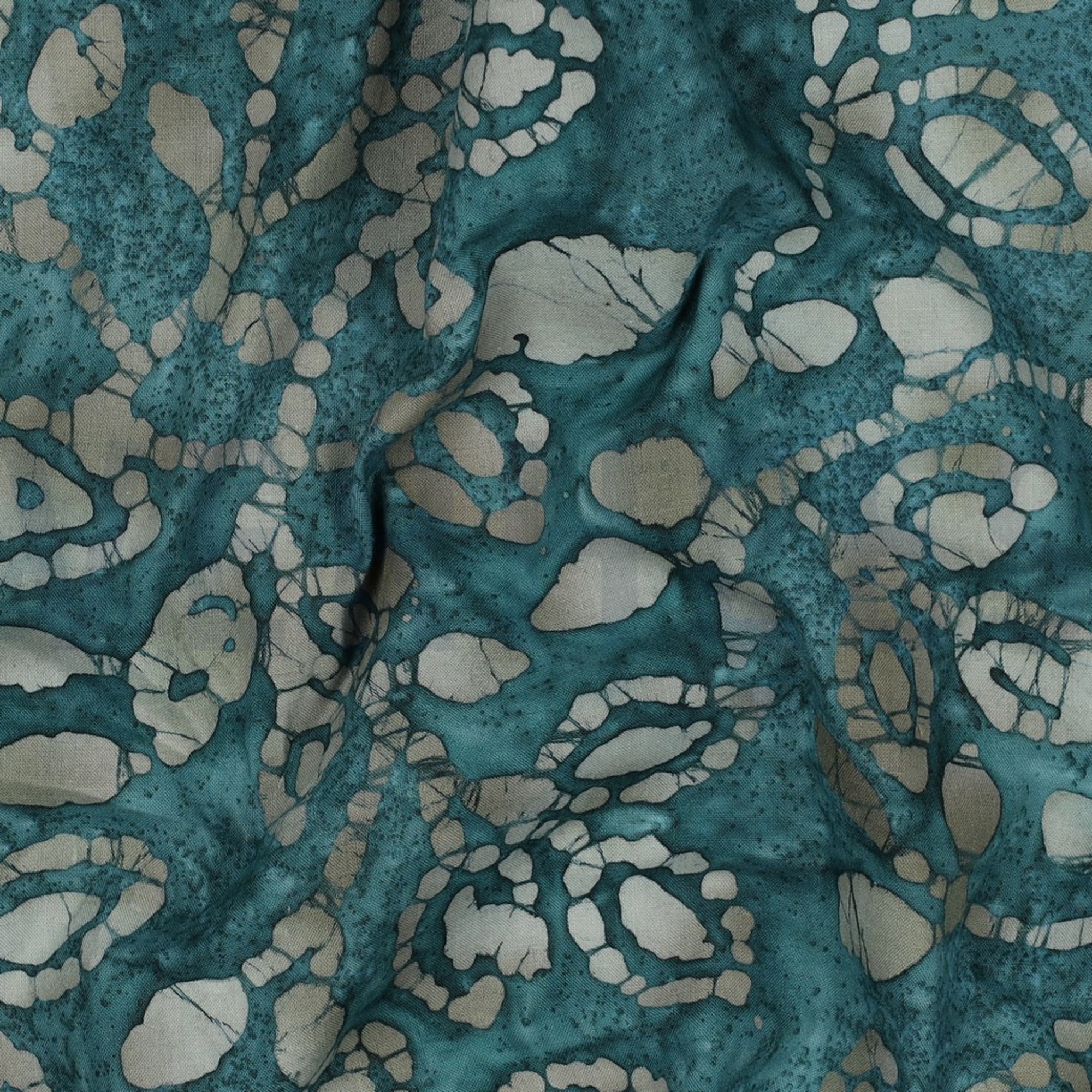 HANDCRAFTED BATIK COTTON DARK PETROL (high resolution) #2