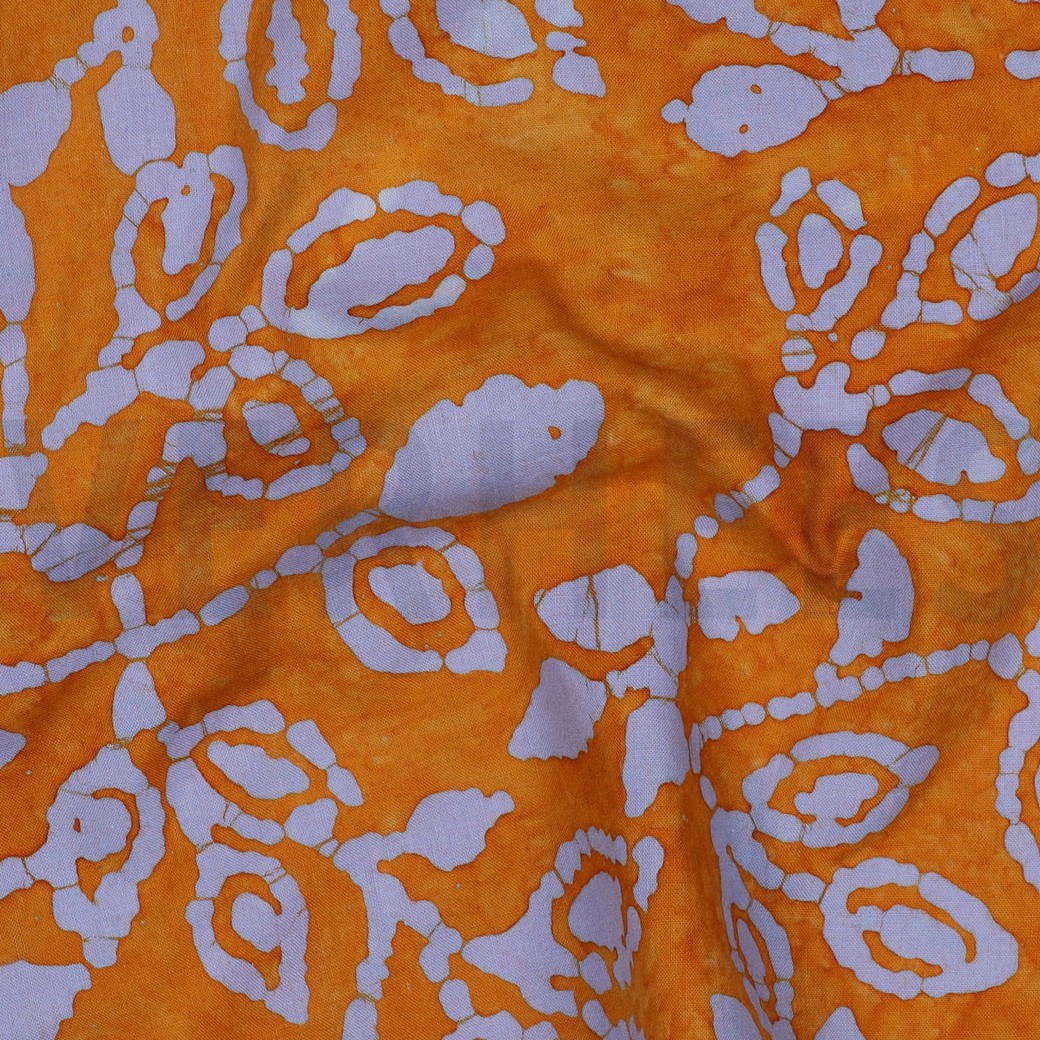 HANDCRAFTED BATIK COTTON ORANGE #2