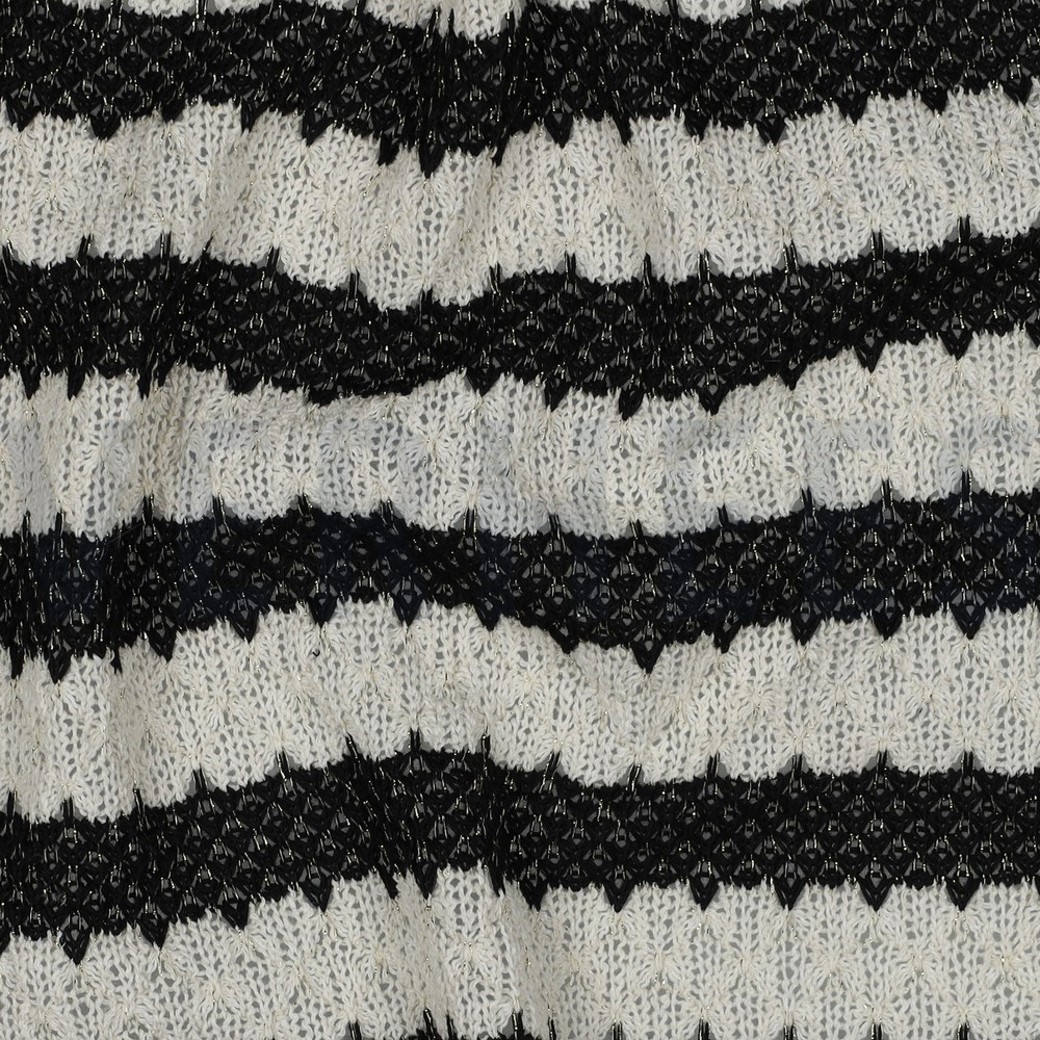 KNITTED JACQUARD BLACK GOLD LUREX #2