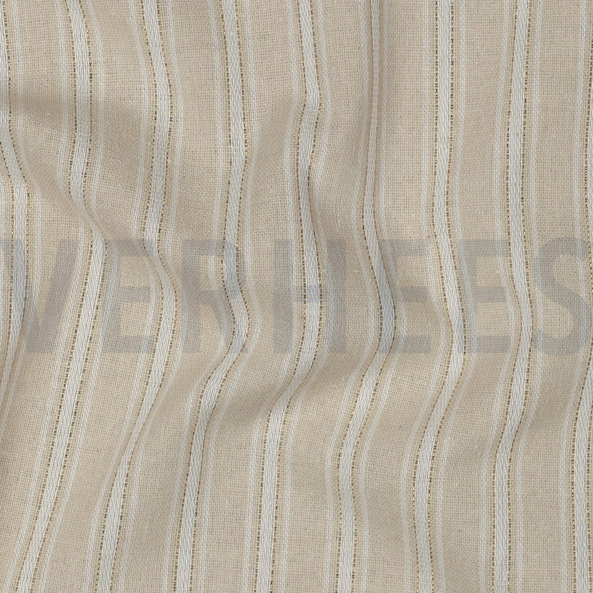 LINEN VISCOSE LUREX STRIPES ECRU (high resolution) #2