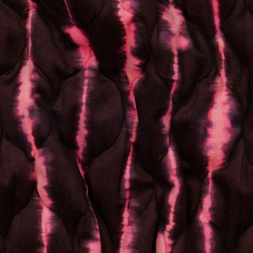 STEPPED VELVET DIGITAL STRIPES CERISE #2