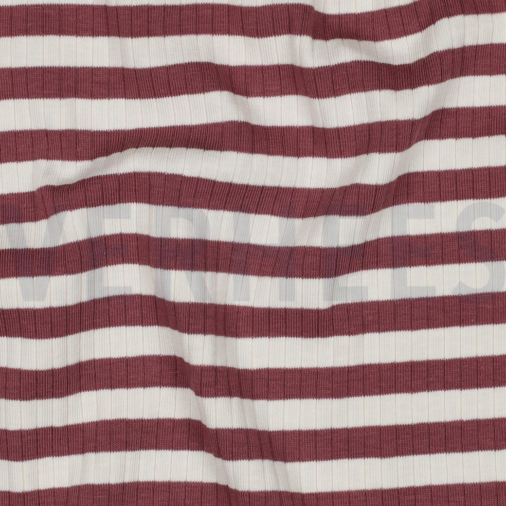 RIB YARN DYED STRIPE DARK BLUSH #2