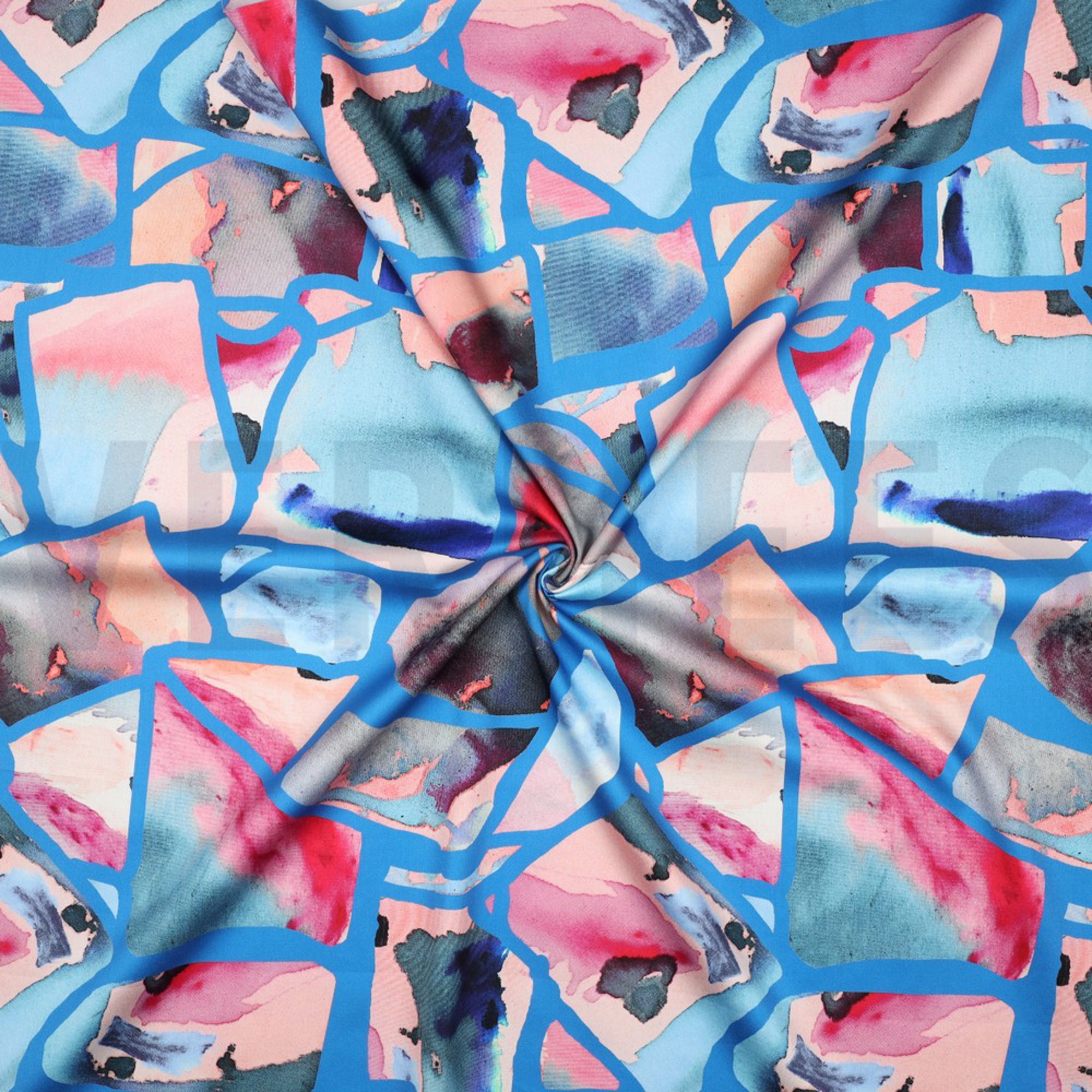 COTTON SATIN DIGITAL RESONATE NEON NERIDA HANSEN BLUE (high resolution) #2