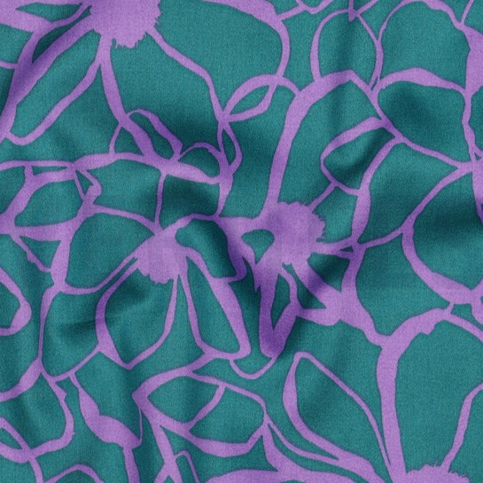 BAUMWOLLE SATIN MAGNOLIA NERIDA HANSEN PETROL #7