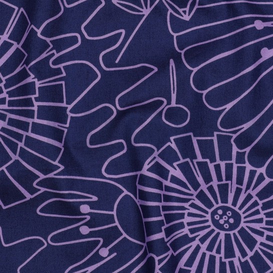 BAUMWOLLE POPELINE EDEN NERIDA HANSEN MARINEBLAU #7