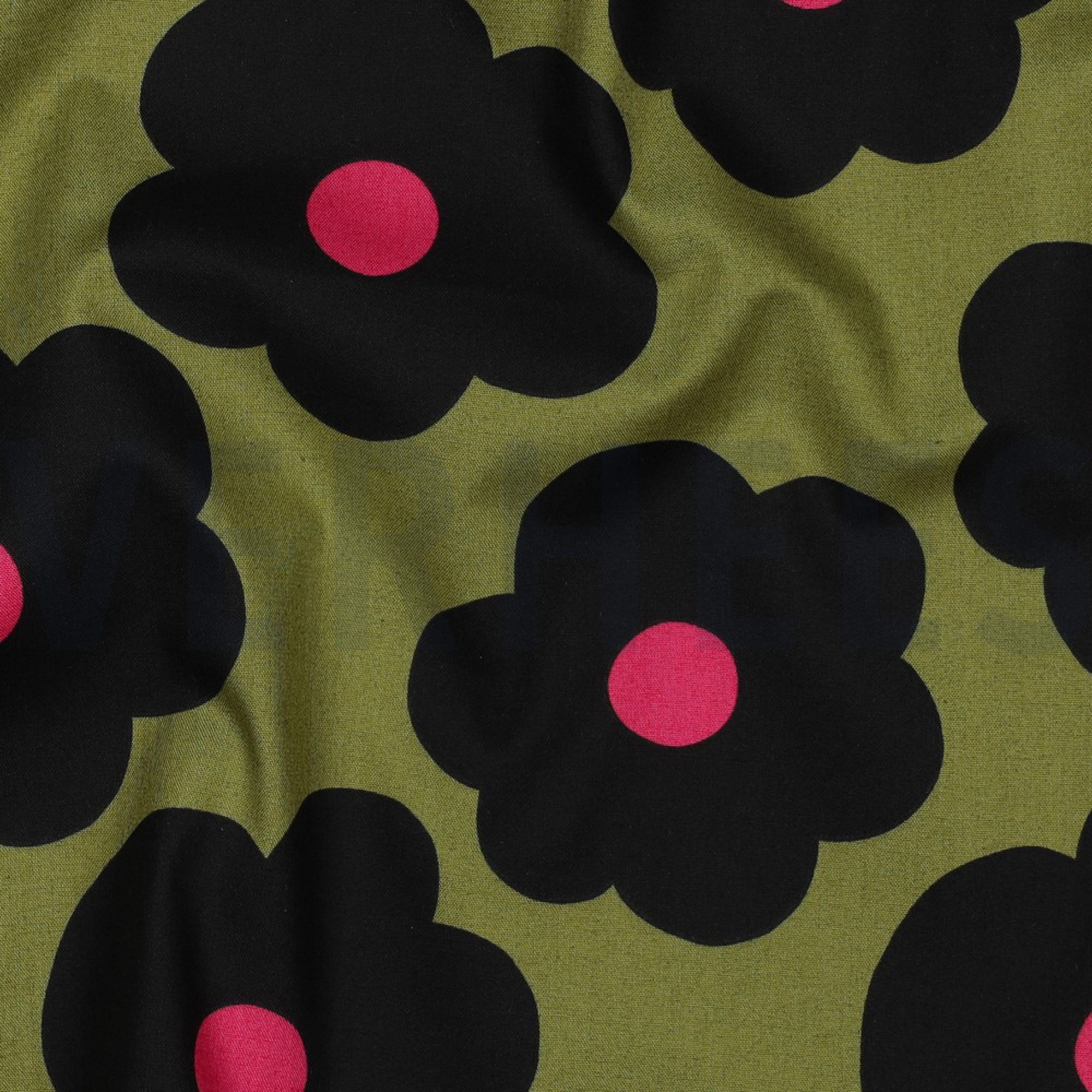 FINE POPLIN BIG FLOWER NERIDA HANSEN MOSS GREEN (high resolution) #2