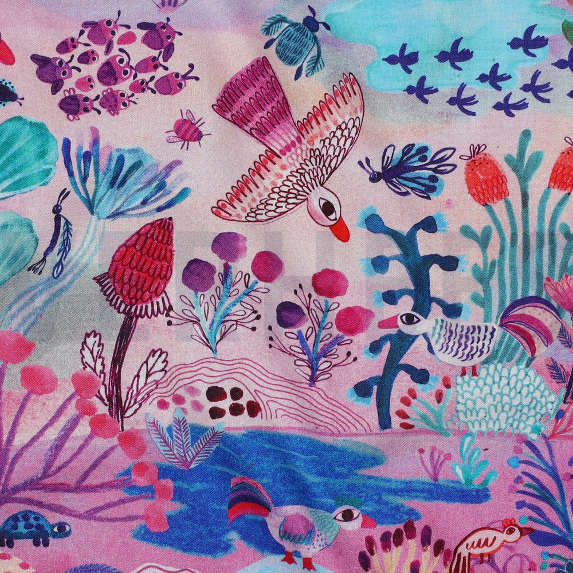 FINE POPLIN DIGITAL SUNSHINE NERIDA HANSEN LAVENDER (high resolution) #2