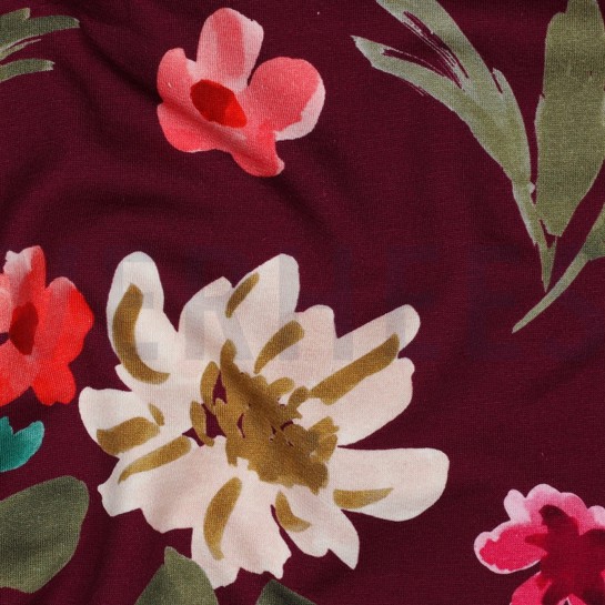 FRENCH TERRY DIGITAL COLETTE NERIDA HANSEN PLUM #7