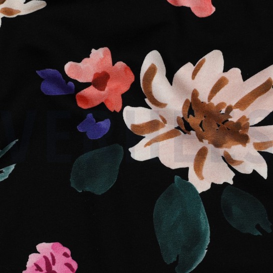 FRENCH TERRY DIGITAL COLETTE NERIDA HANSEN BLACK #7