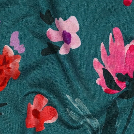 FRENCH TERRY DIGITAL COLETTE NERIDA HANSEN PETROL #7