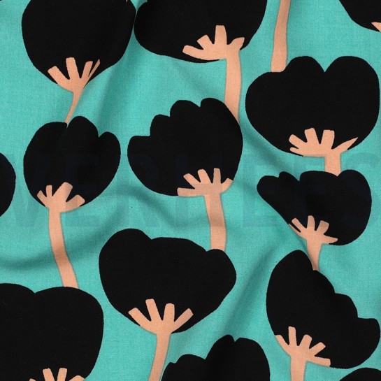 LENZING™ ECOVERO™ MOHNBLUMEN NERIDA HANSEN MEERBLAU #7