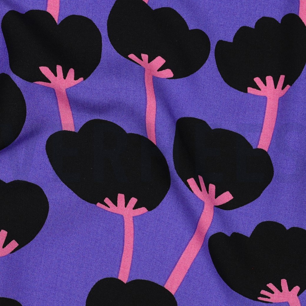 LENZING ECOVERO POPPIES NERIDA HANSEN PURPLE #2