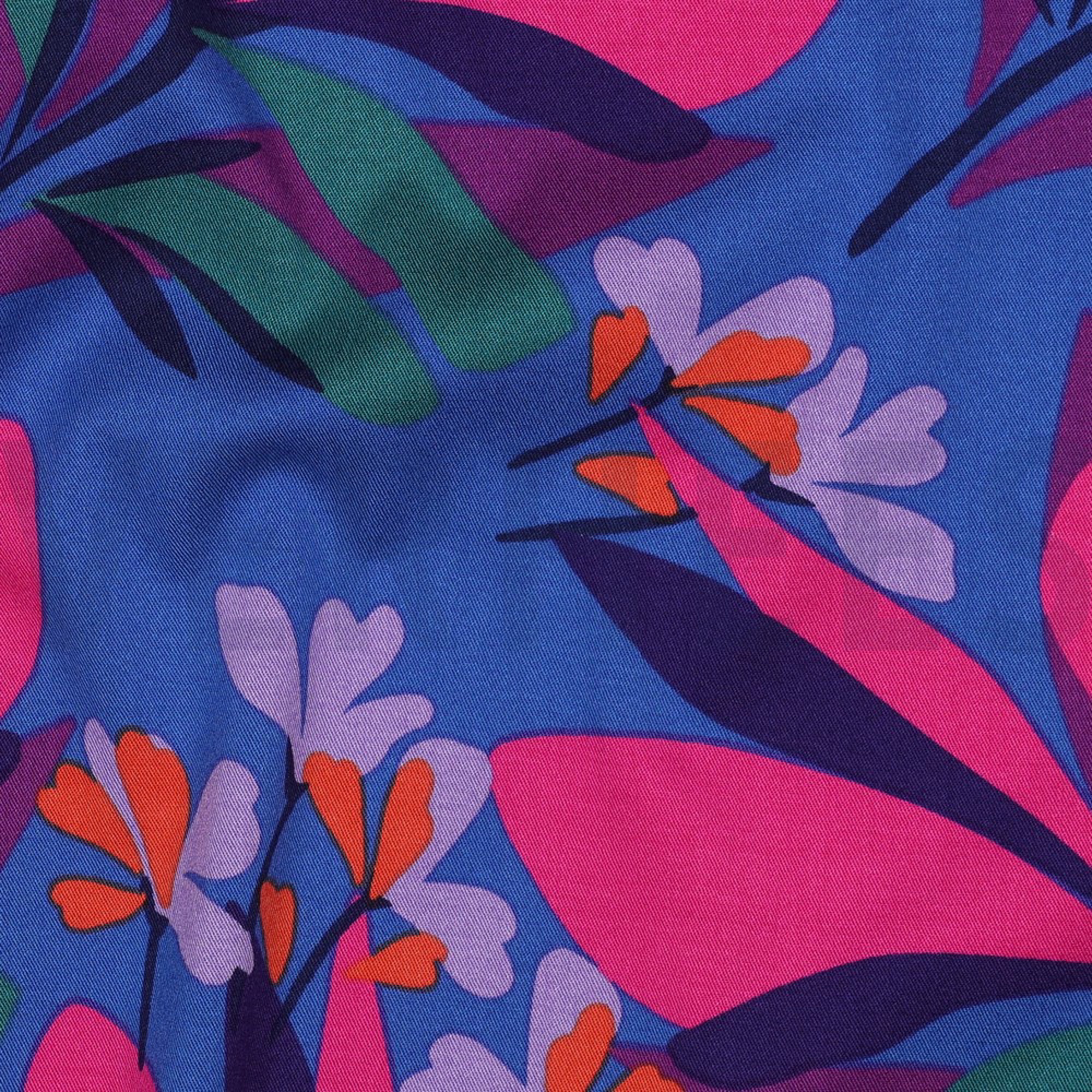 ROSELLA STRETCH SPRING GARDEN NERIDA HANSEN ROYAL BLUE / MAGENTA (high resolution) #2