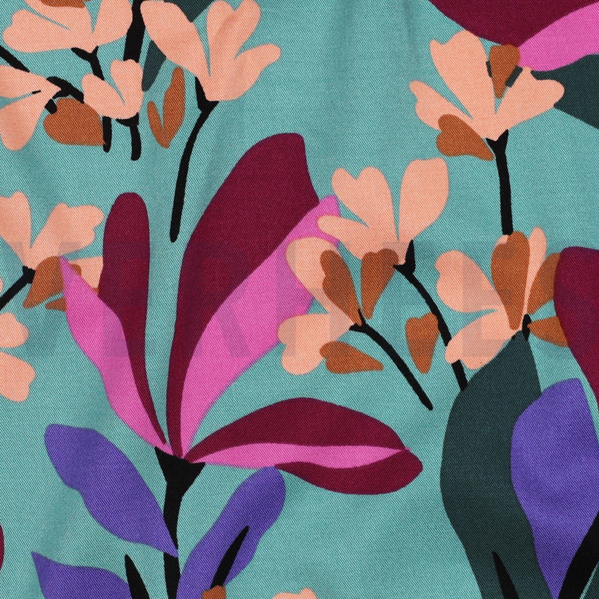 ROSELLA STRETCH SPRING GARDEN NERIDA HANSEN SEA BLUE (high resolution) #2