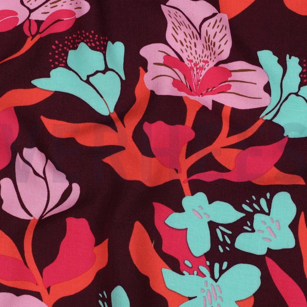 LENZING ECOVERO AMIRA FLORAL NERIDA HANSEN PLUM #2