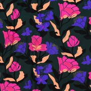 LENZING ECOVERO AMIRA FLORAL NERIDA HANSEN DARK GREEN (thumbnail) #2