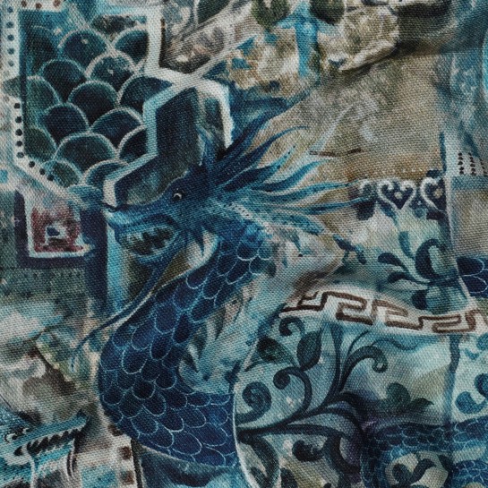 CANVAS DIGITAL ORIENTALISCH PETROL #7