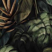 CANVAS DIGITAL TROPICAL LEAVES BLACK (thumbnail) #2