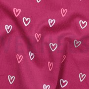 BABYCORD FOIL HEARTS FUCHSIA (thumbnail) #2