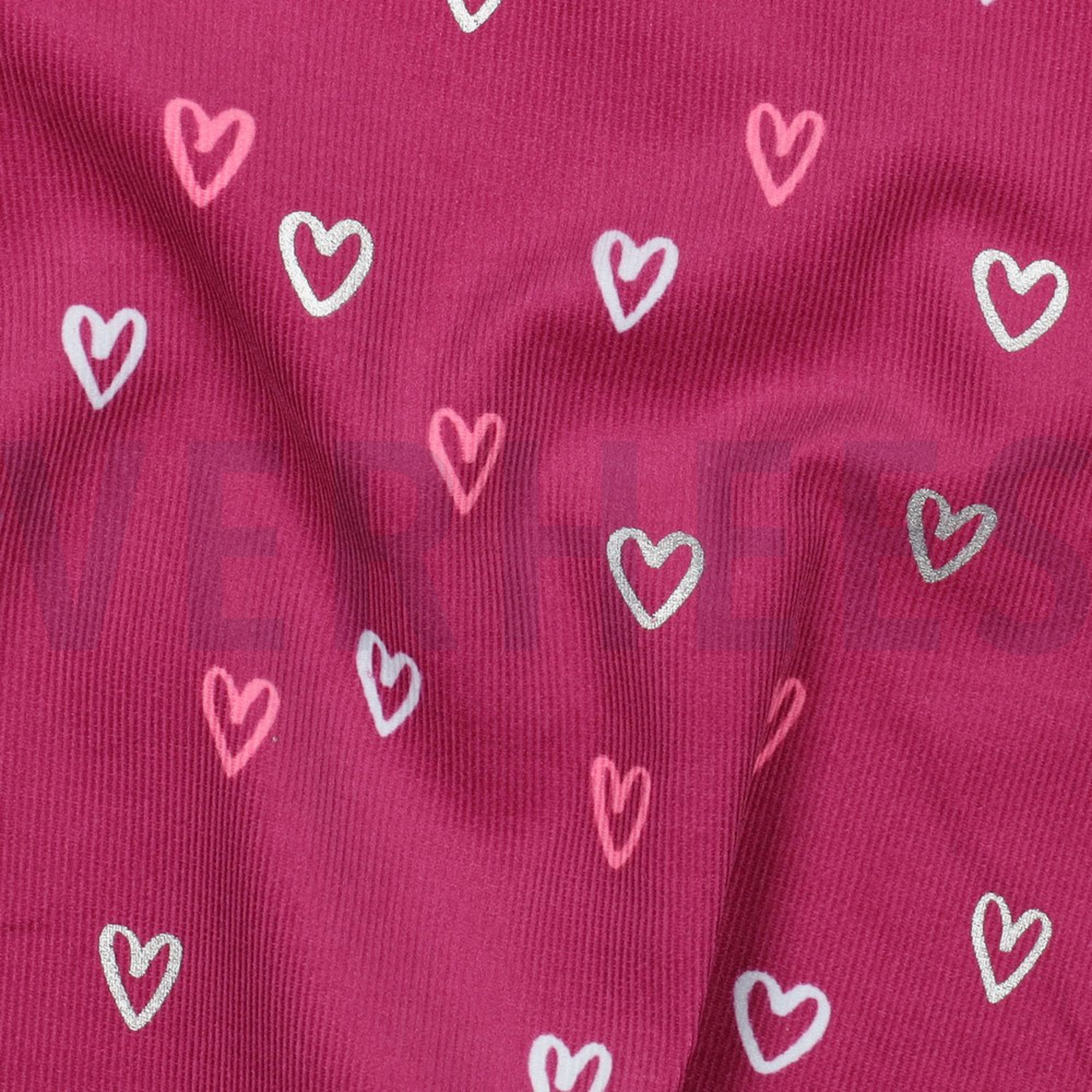 BABYCORD FOIL HEARTS FUCHSIA (high resolution) #2