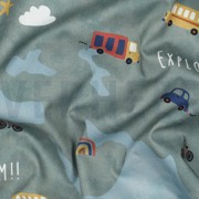 FINE POPLIN DIGITAL ADVENTURE MAP LIGHT BLUE (thumbnail) #2