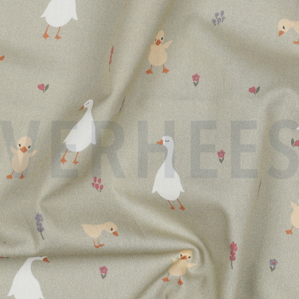 FINE POPLIN GOTS LITTLE GOOSE SAGE #2