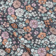 FINE POPLIN GOTS FLOWERS NAVY (thumbnail) #2